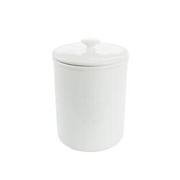 Gibson - Our Table Simply 68 Ounce Porcelain Dry Goods Canister With Air tight Lid - White