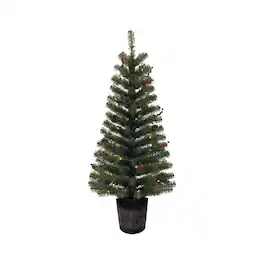 Celebrations - 4 ft. Full LED 35 ct Nothern Pine Prelit Color Changing Christmas Tree - Green