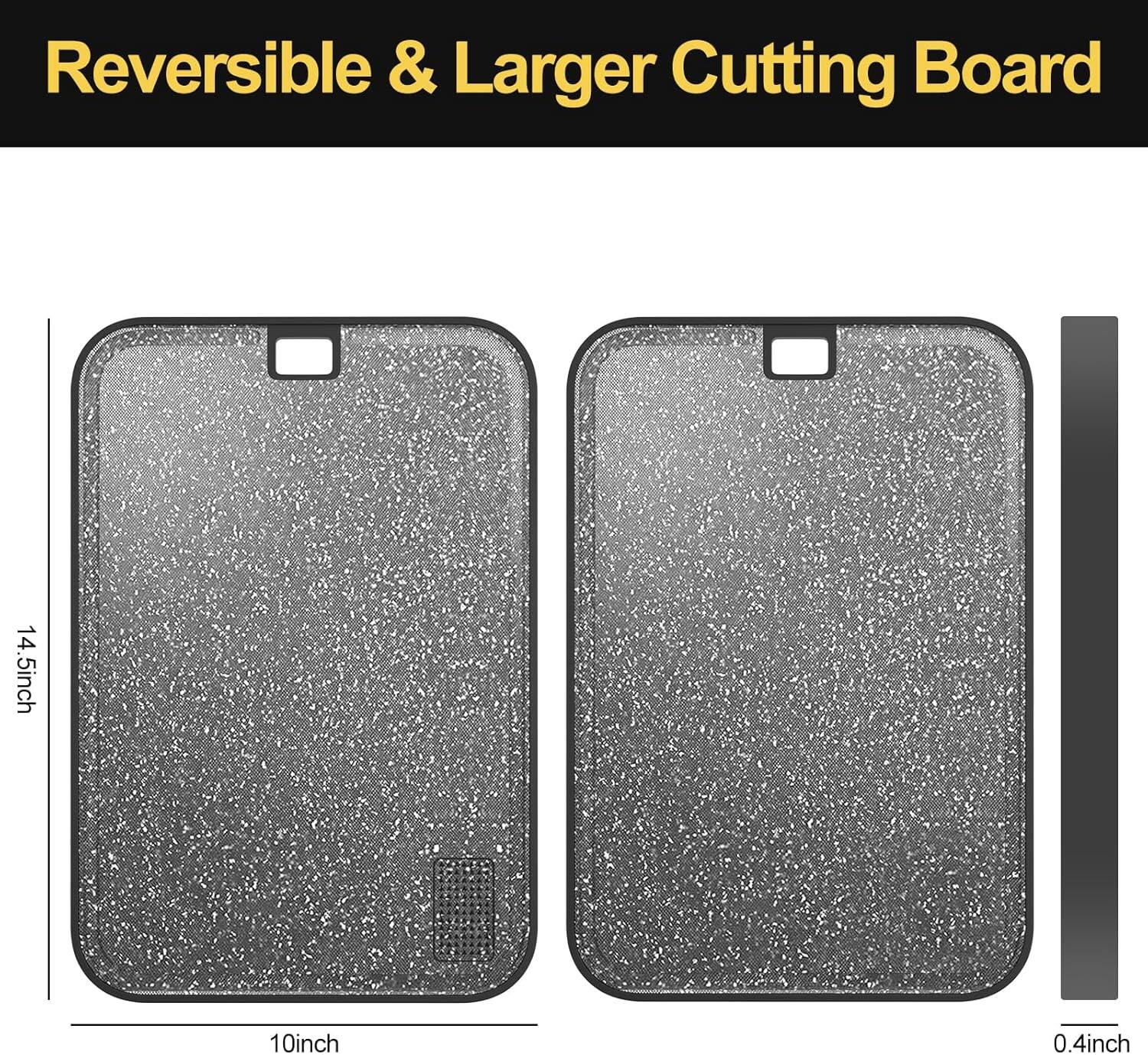 Reversible & Larger Cutting Board

14.5 inch x 10 inch x 0.4 inch