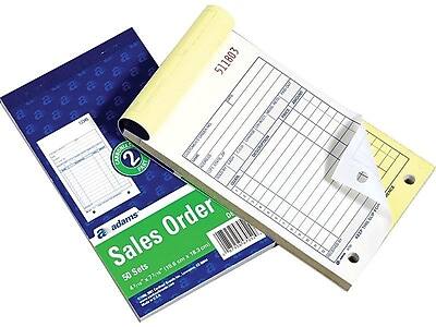 Adams - 2-Part Carbonless Sales Orders, 4.17"L x 7.2"W, 50 Sets/Book, 10/Box (DC4705-10) - White