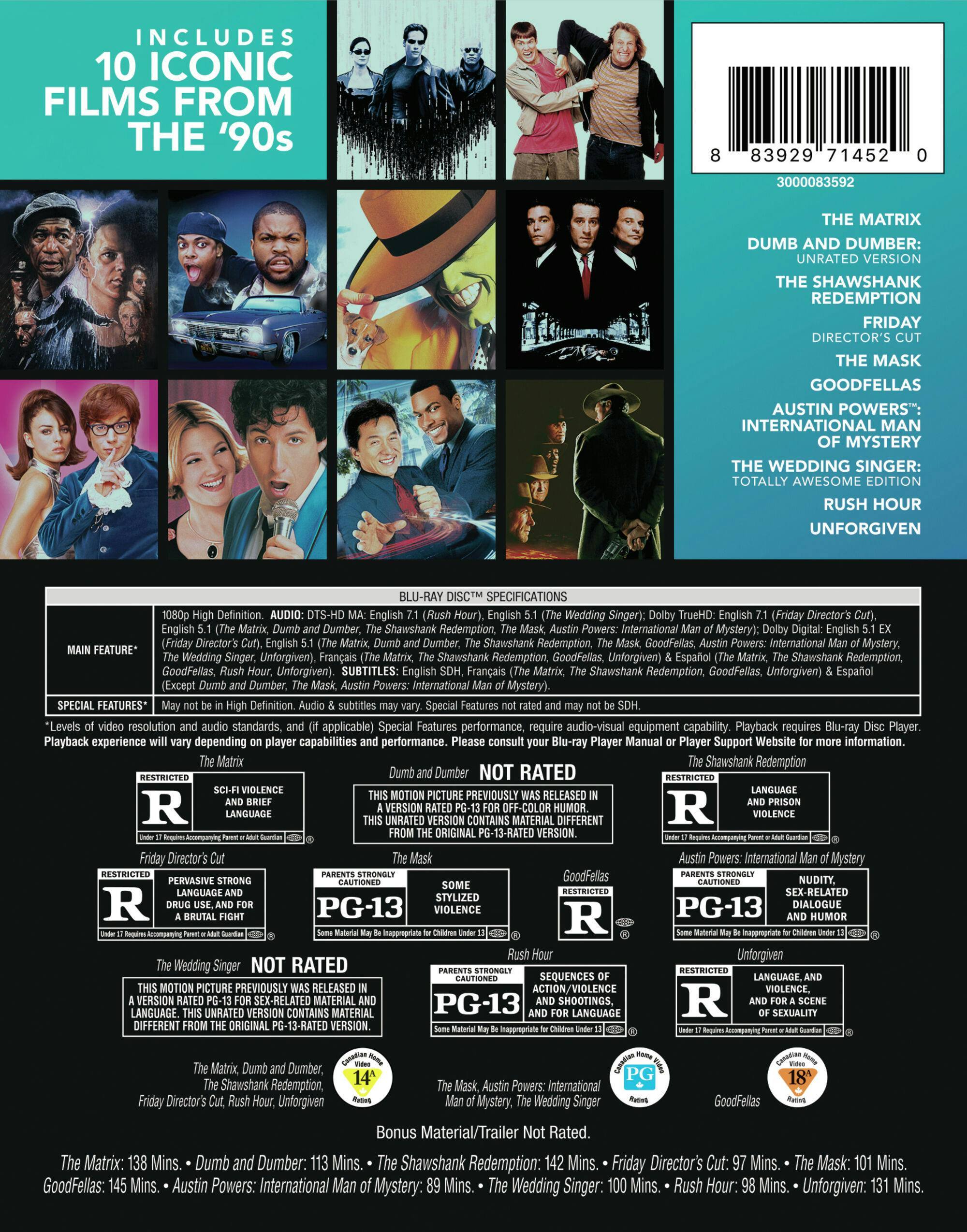 Back. Best of 90s 10-Film Collection, Vol 1. (Blu-ray Set) [Blu-ray].