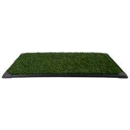 PetMaker - 41x27in Dog Grass Pad with Tray - Black/Green