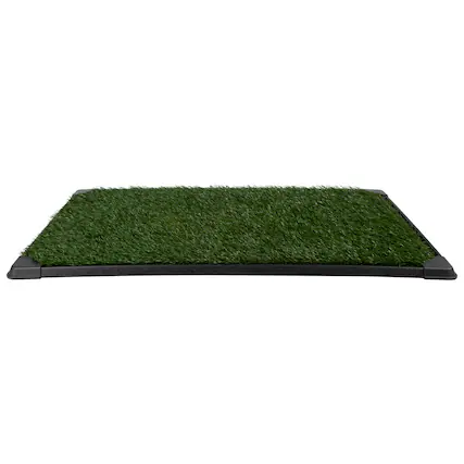 Front. PetMaker - 41x27in Dog Grass Pad with Tray - Black/Green.