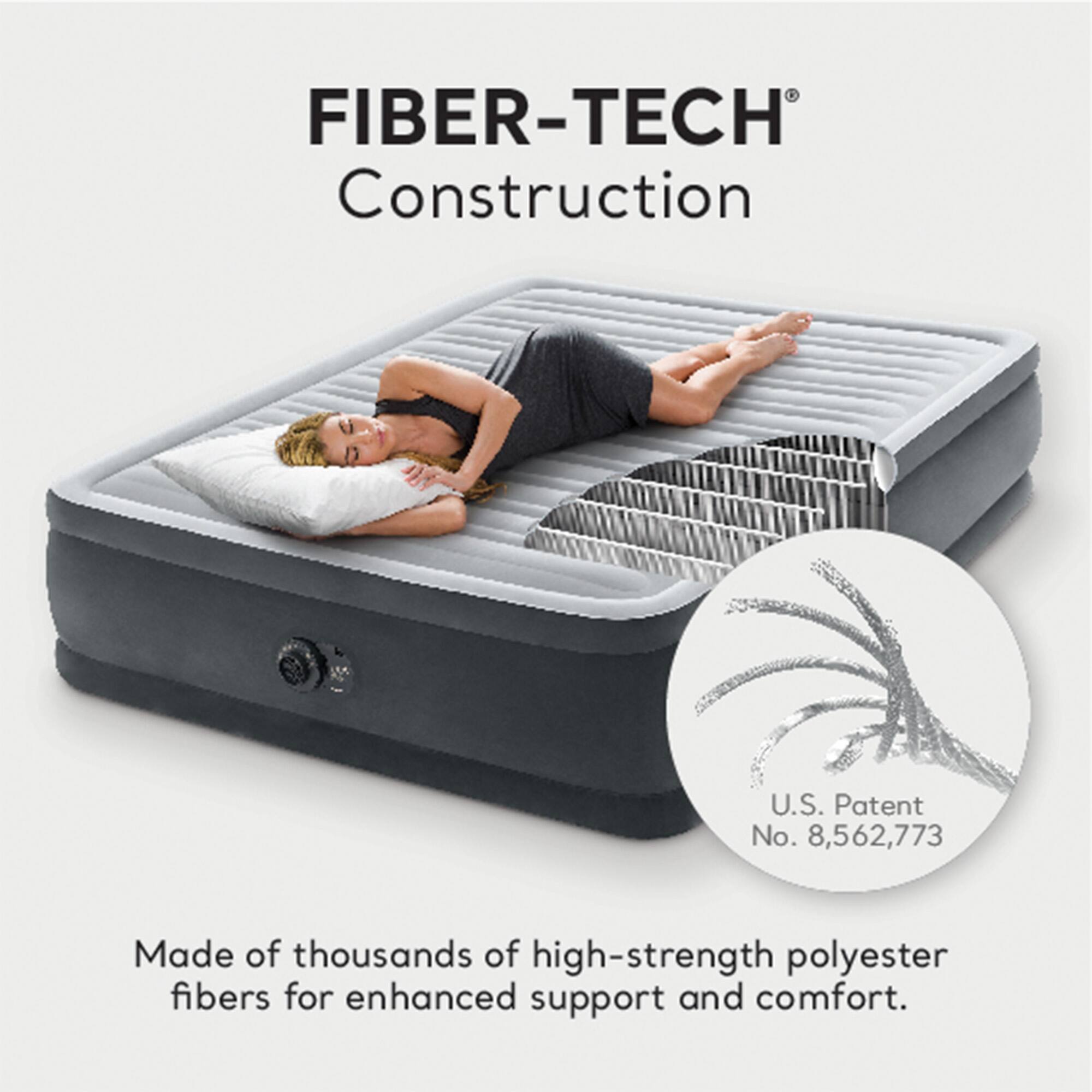 FIBER-TECH® Construction

Made of thousands of high-strength polyester fibers for enhanced support and comfort.

U.S. Patent No. 8,562,773