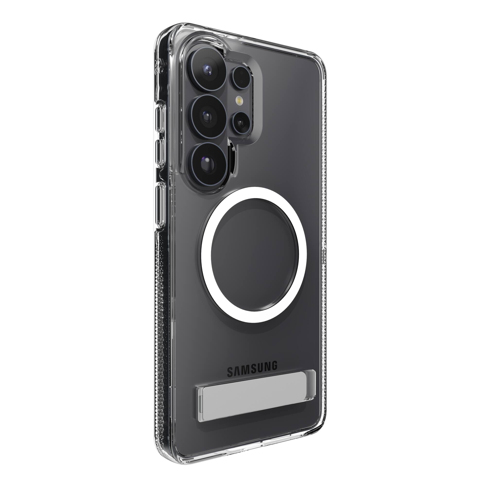 Alt View 15. ZAGG - Crystal Palace Snap Case with Kickstand for Samsung Galaxy S26 Ultra - Smoke Black.