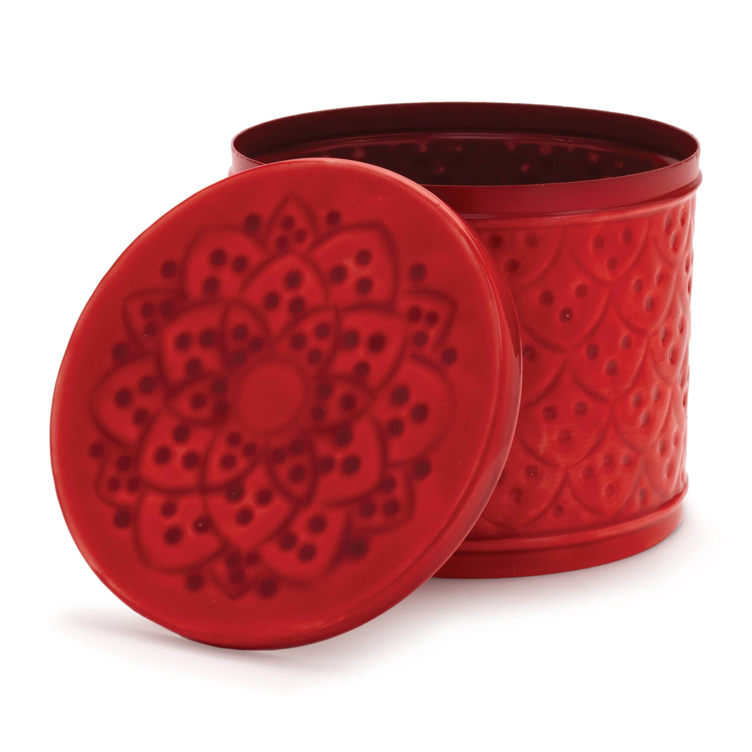 Alt View 2. BreeBe - Red Metal Container with Lid (Set of 2) - Red.