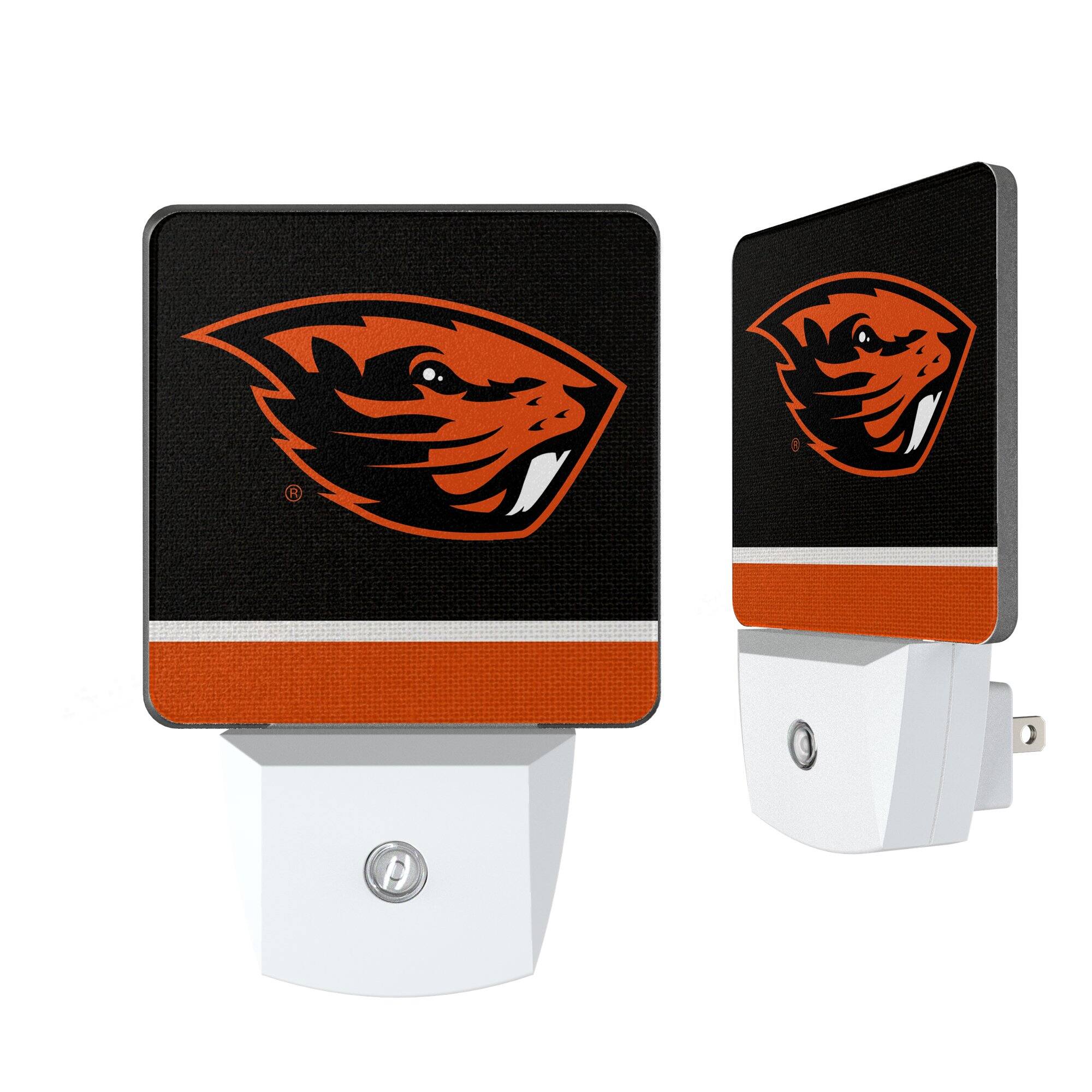 Keyscaper - Oregon State Beavers Stripe Design Nightlight 2-Pack - Multicolor