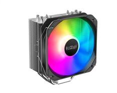 Front. PCCOOLER - PALADIN 400 ARGB CPU Air Cooler with PWM 130mm Fan - Silver.