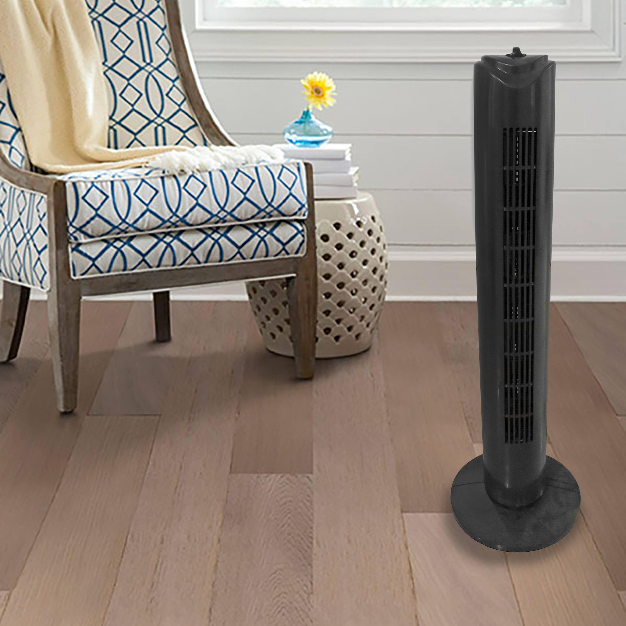 Alt View 2. Optimus - Optimus 32 in. Tall Tower Fan - Black.