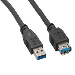 Sanoxy - 1ft USB 3.0 SuperSpeed A Male to A Female Extension Cable - Black
