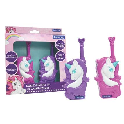 LEXIBOOK
Up to 500 meters/ 0.3 miles
2 canaux de communication
Jusqu' 500 mètres!
2 communication channels
TALKIES-WALKIES 3D 3D WALKIE-TALKIES
LEXIBOOK