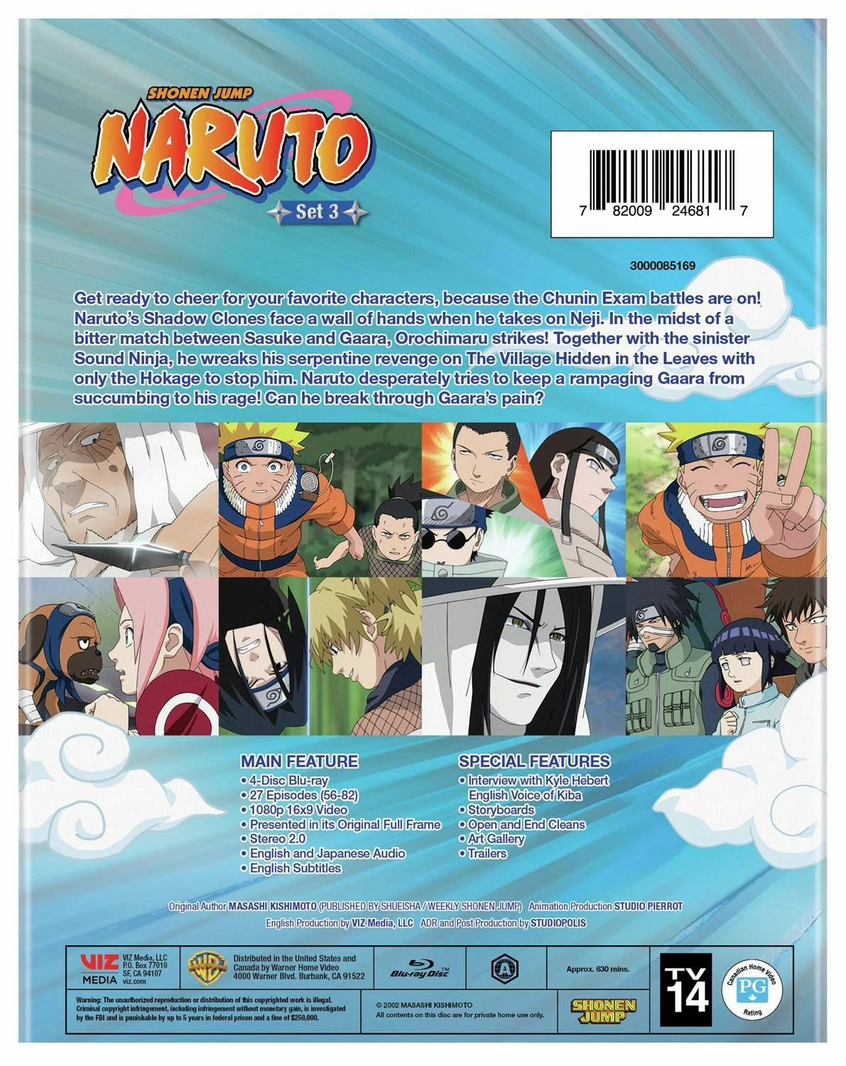 Back. Naruto - Set 3 (Box Set) [Blu-ray].
