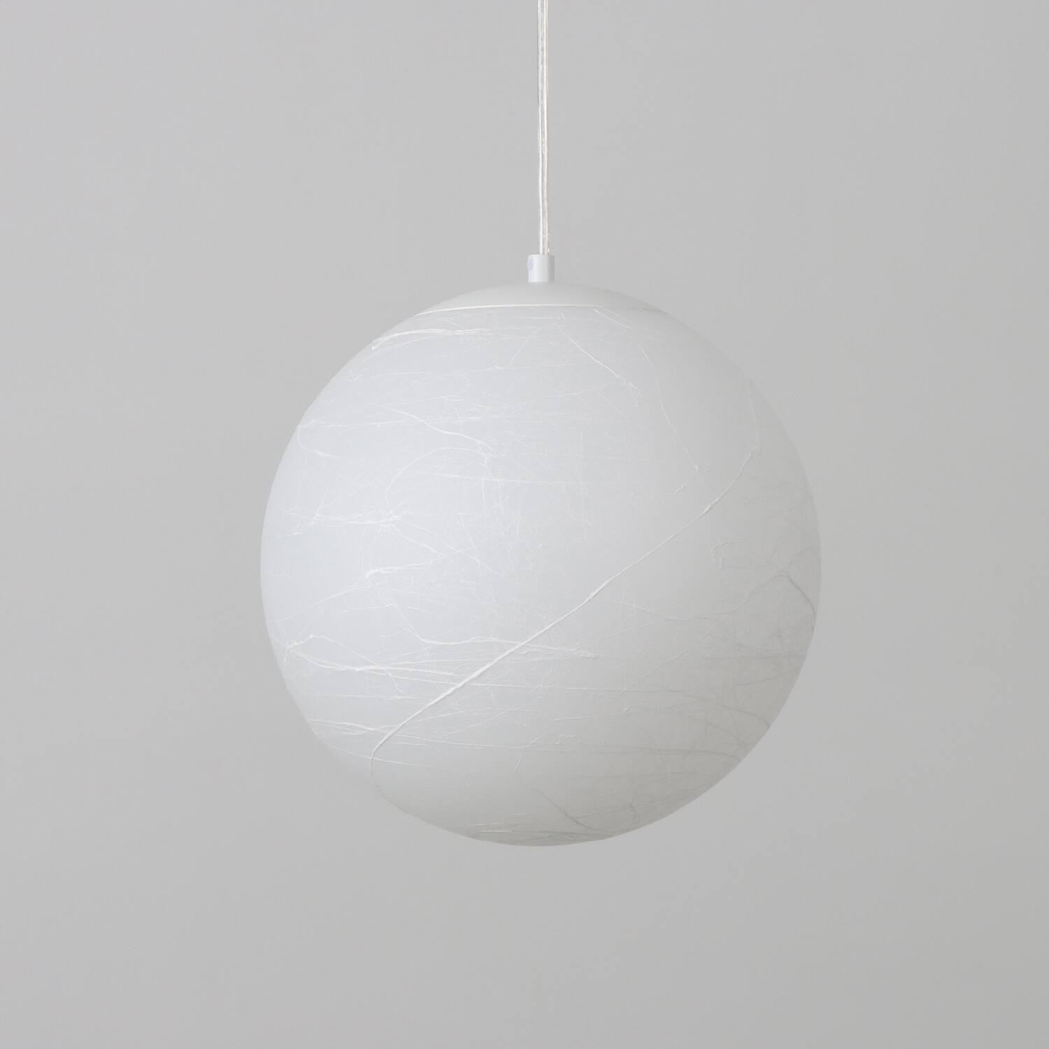 Alt View 3. Umeiluce - 11.8 Inch 1-Light Modern Pendant Light Global Moon Light Natural Silk Decor Shade - White.