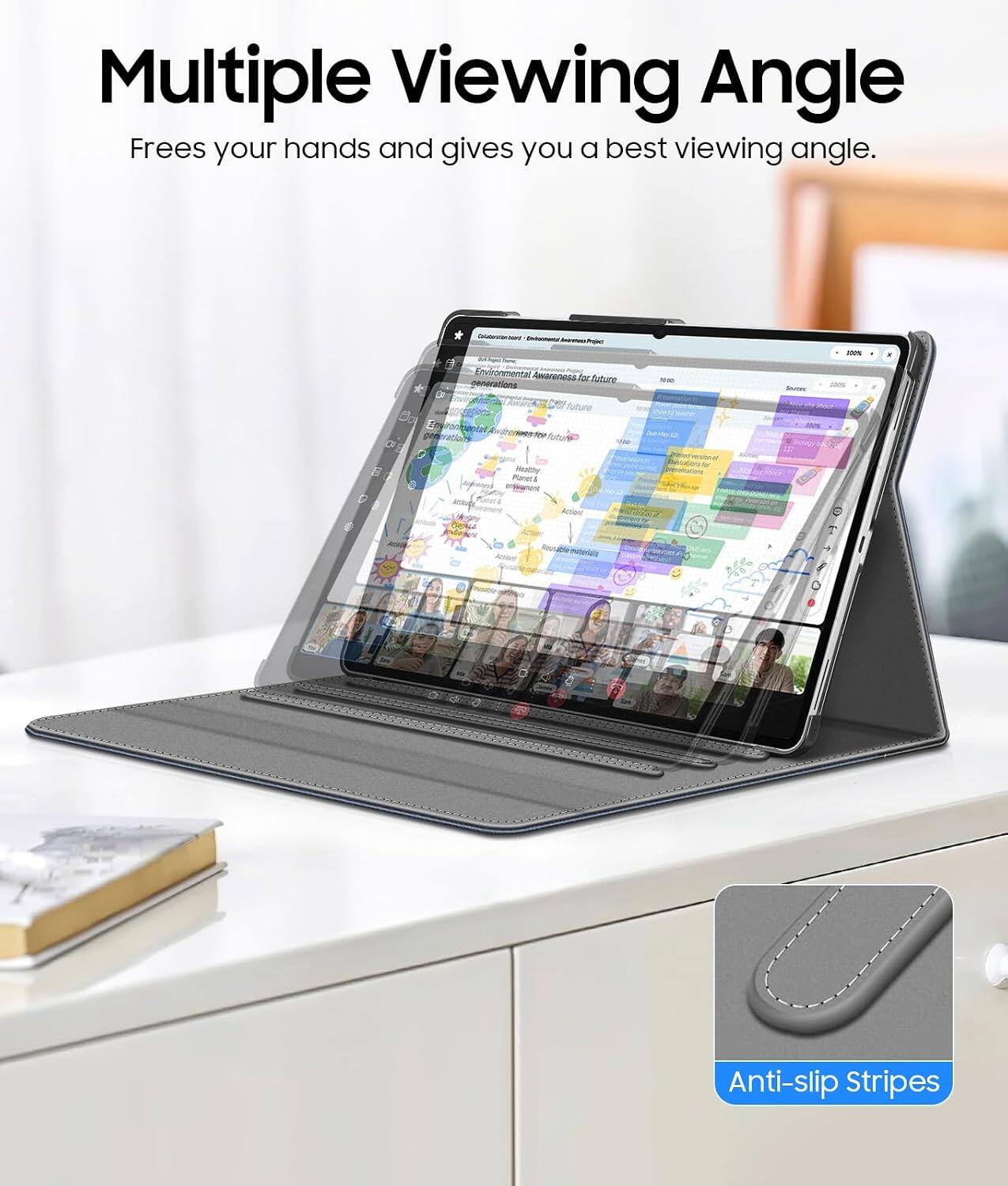 Multiple Viewing Angle  
Frees your hands and gives you a best viewing angle.

Chocolation - 100%  
Environmental Awareness for future generations

lovore - 100%  
future Environmental Awareness for future generations, Healthy Planet & Environment Actions, Reusable-materials

OTTRO  
Anti-slip Stripes