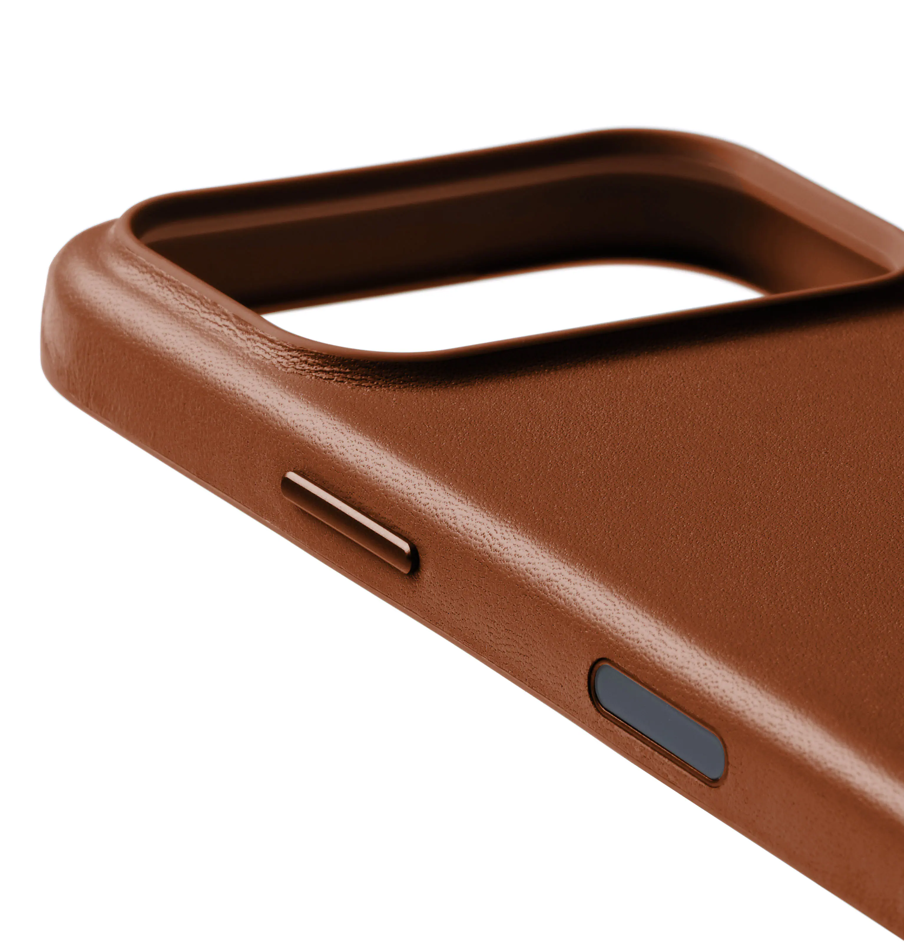 Back. Bellroy - Apple iPhone 17 Pro Premium Leather Phone Case - Rust.
