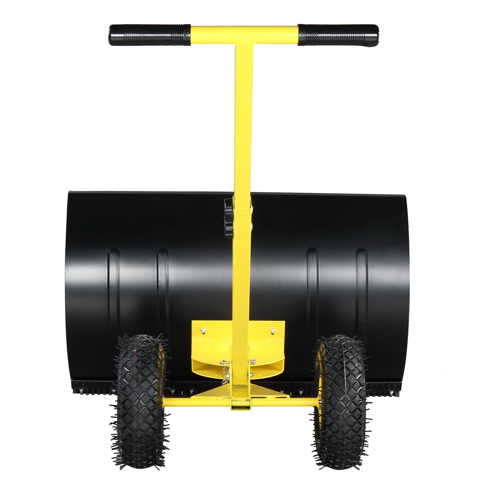 Back. Winado - Snow Shovel with Wheels Heavy-Duty Metal Snow Pusher Adjustable.