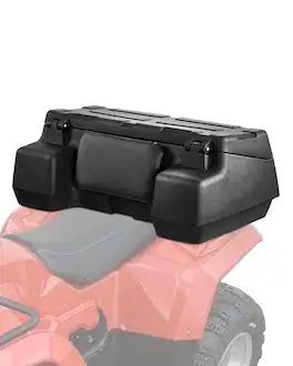 VEVOR - ATV Rear Storage Box, 95L ATV Rear Cargo Box with Padded Backrest, Waterproof LLDPE and Lockable Gear Storage Box - Black