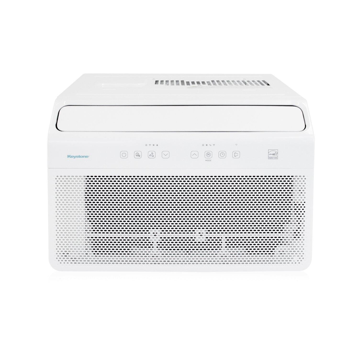 Alt View 15. Keystone - 550 Sq. Ft 12,000 BTU Window Mounted Inverter Air Conditioner with 10,000 BTU  Supplemental Heat Function - White.