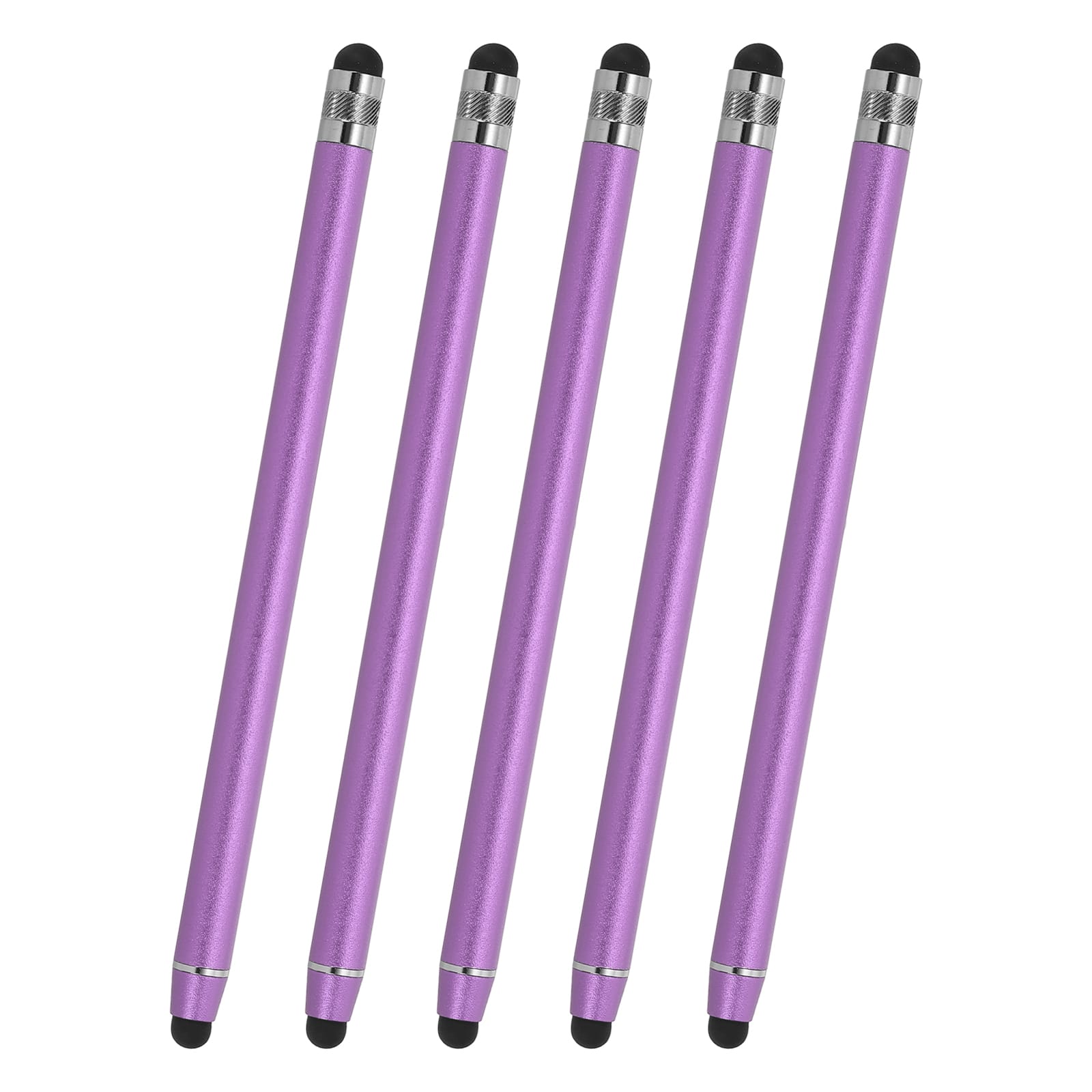 Unique Bargains - 5pcs Stylus Pens for Touch Screens, 2 in 1 High Sensitivity Universal Pen Capacitive Stylus for Touch Screen Device - Purple