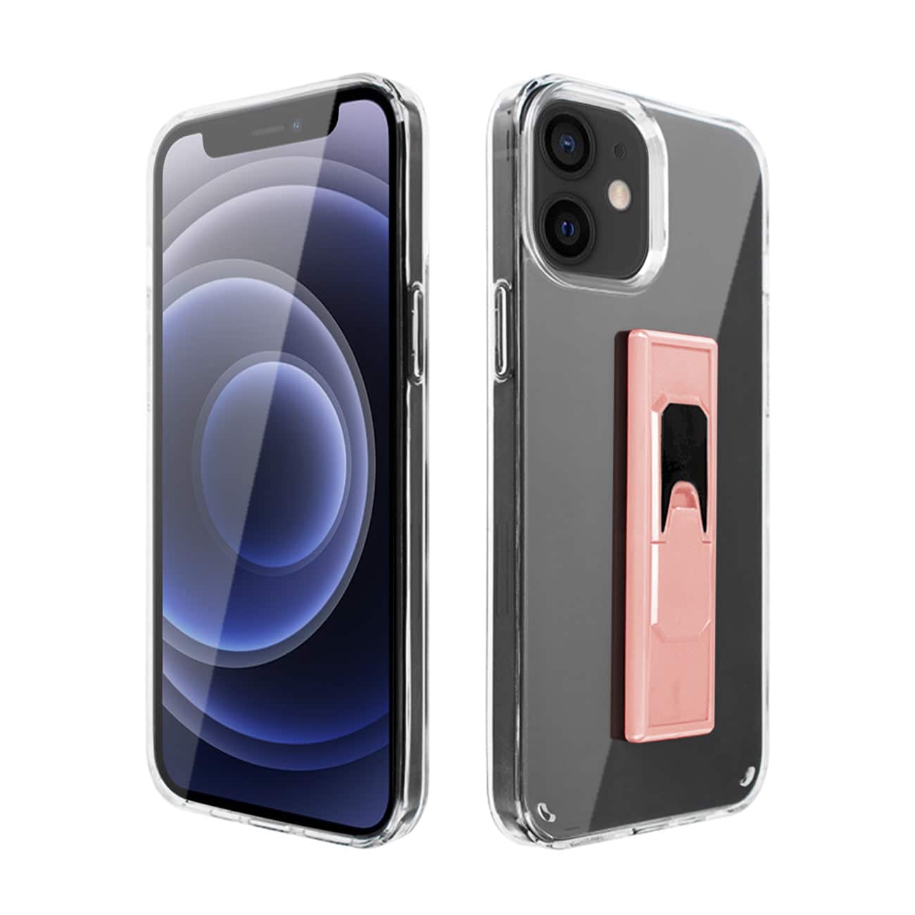 Reiko - Tpu Bumper Shockproof Case With Embedded Coil Apple Iphone 12 Mini In - Pink