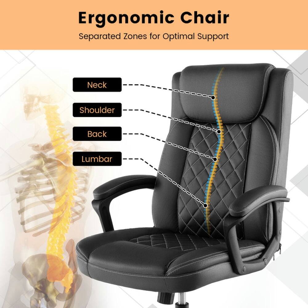 Ergonomic Chair  
Separated Zones for Optimal Support  
Neck  
Shoulder  
Back  
Lumbar