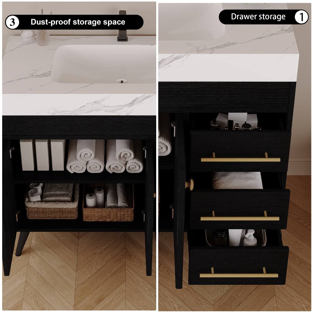 3 Dust-proof storage space

1 Drawer storage