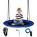 Front. Costway - Costway 40" Saucer Tree Swing 660 LBS for Kids Adults Outdoor with LED Lights - Black,Blue.