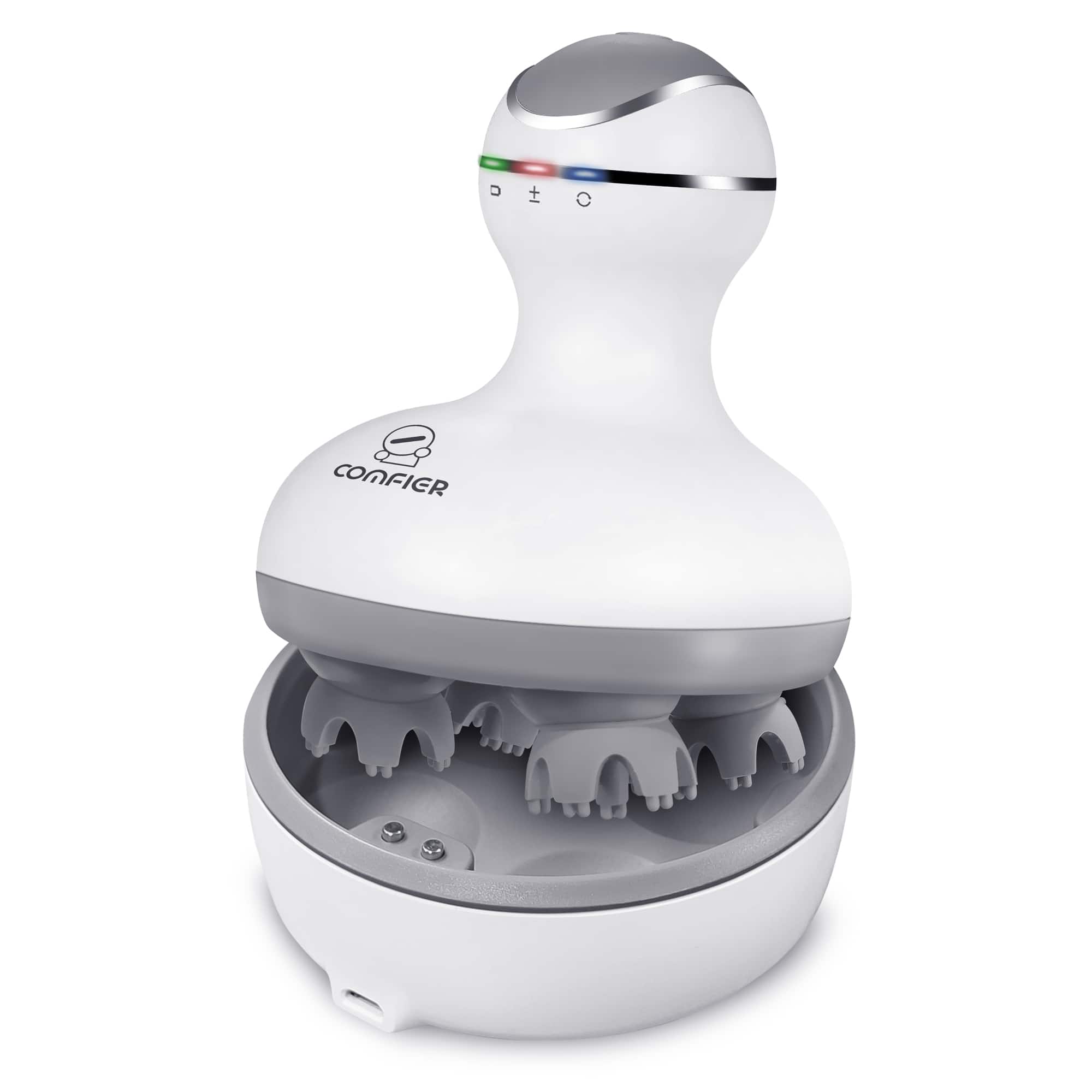 Comfier - Cordless Scalp Massager for Hair Growth, Deep Clean and Stress Relax - White