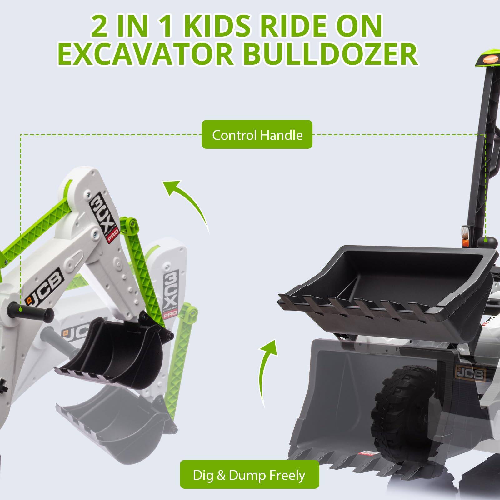 2 IN 1 KIDS RIDE ON EXCAVATOR BULLDOZER

Control Handle

Dig & Dump Freely