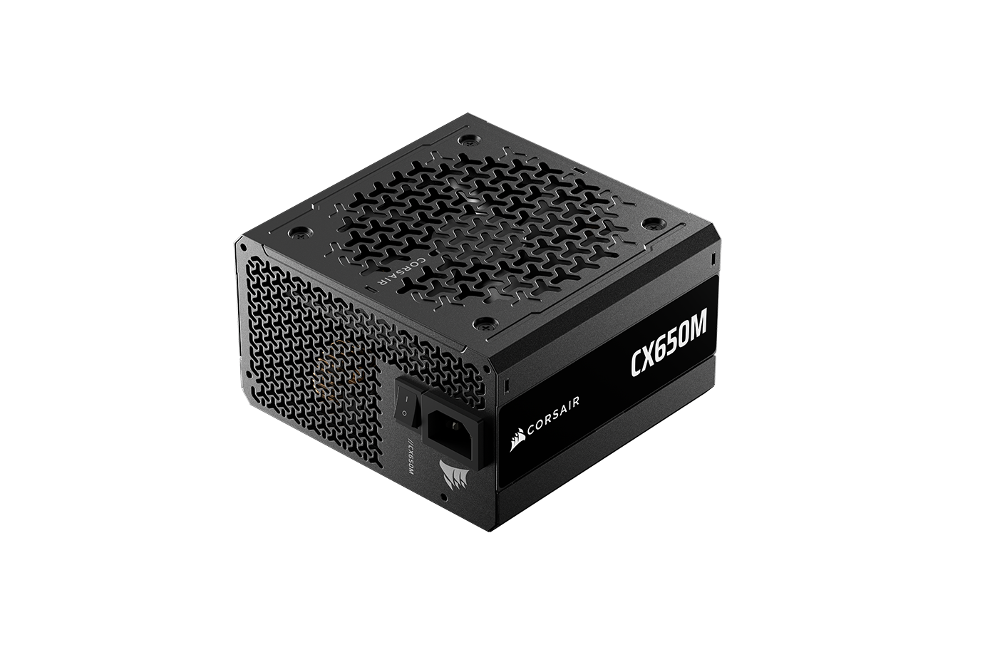 CORSAIR - CX-M Series CX650M Semi-Modular Low-Noise ATX 3.1 Power Supply - Black - Front_Zoom