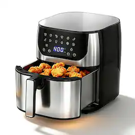 Sweet - 8.5QT Air Fryer, 12-In-1 Large Air Fryer for Family - Silvery