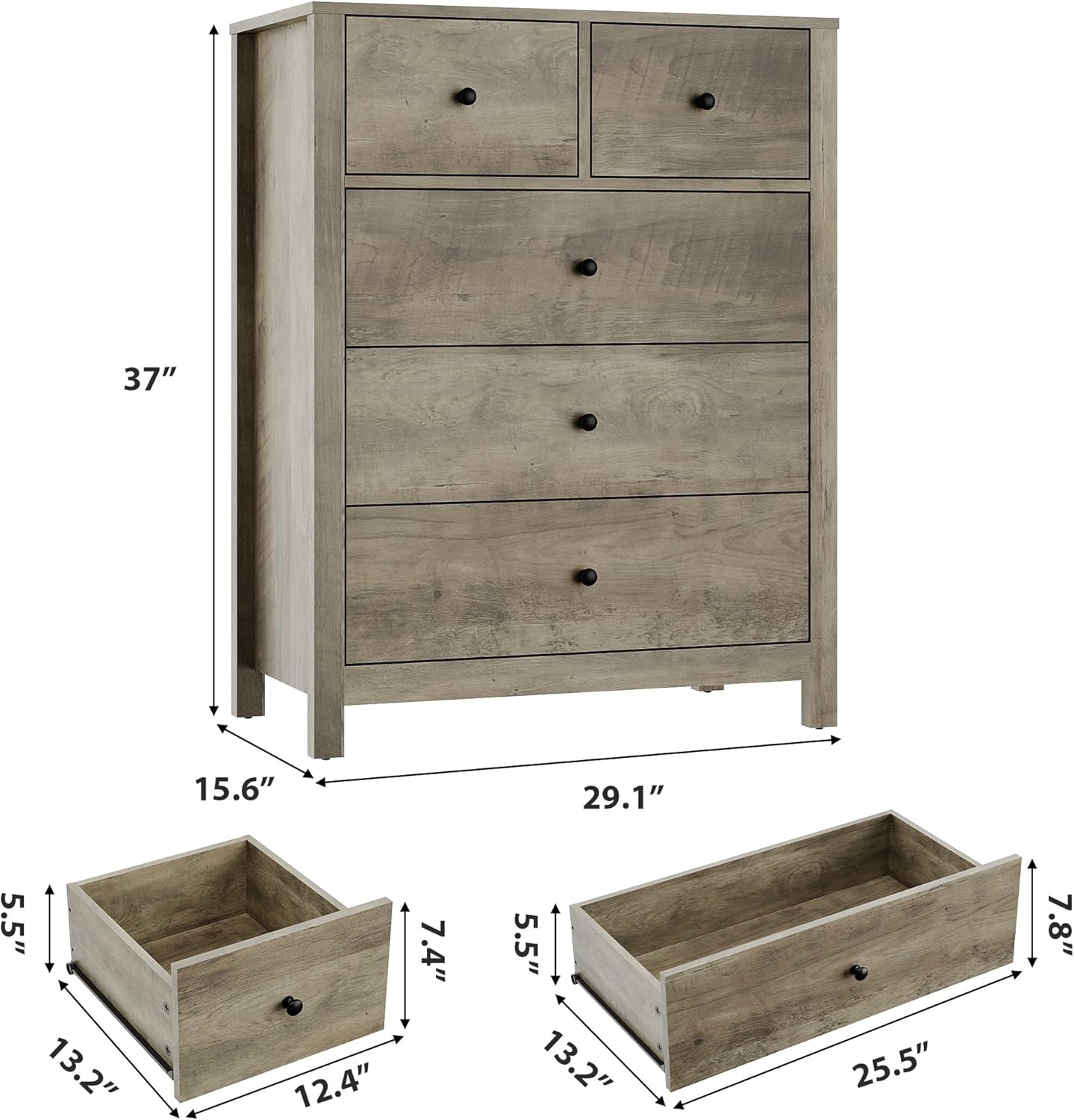 37"  
15.6"  
29.1"  
5.5"  
13.2"  
12.4"  
7.4"  
5.5"  
13.2"  
25.5"  
7.8"