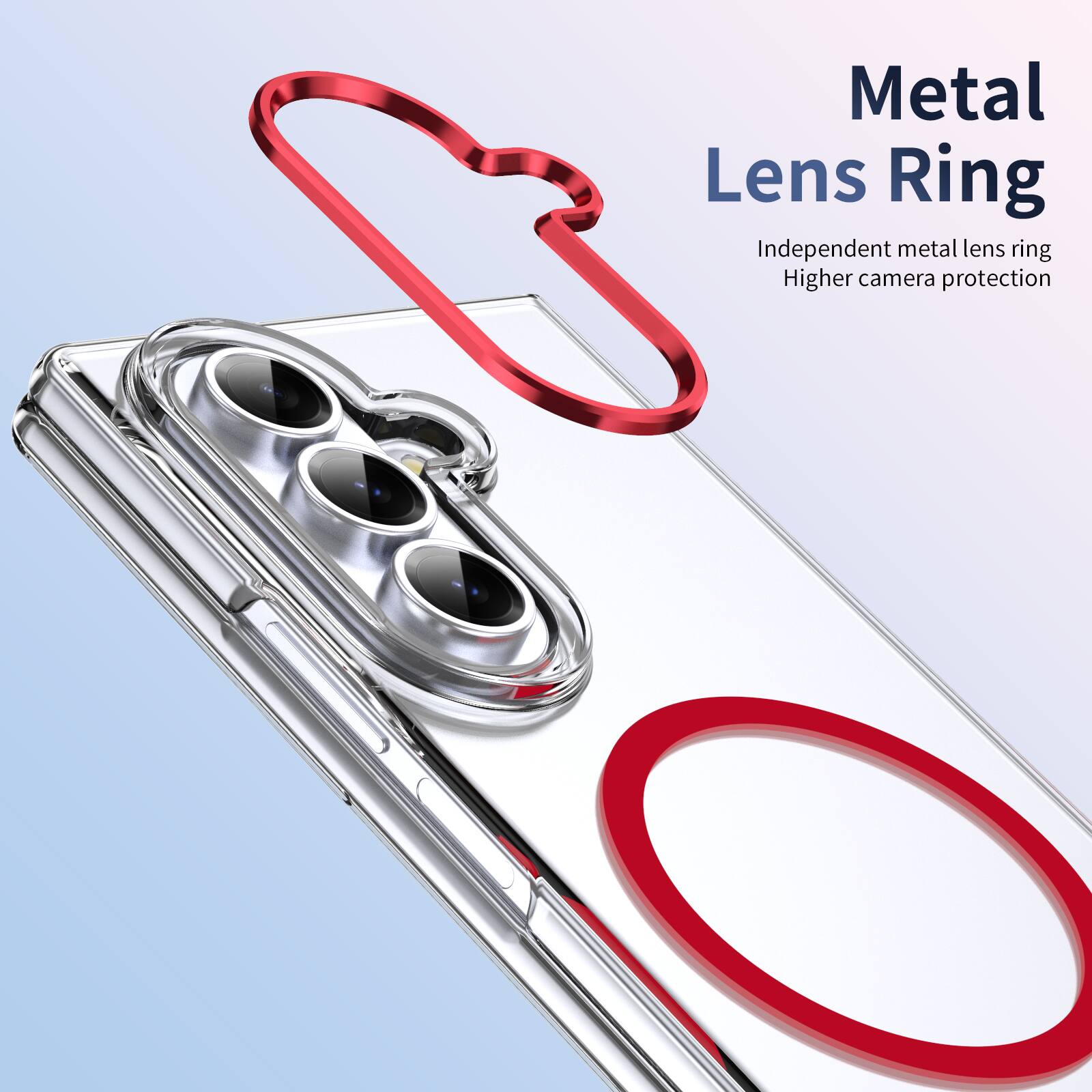 Metal Lens Ring  
Independent metal lens ring  
Higher camera protection