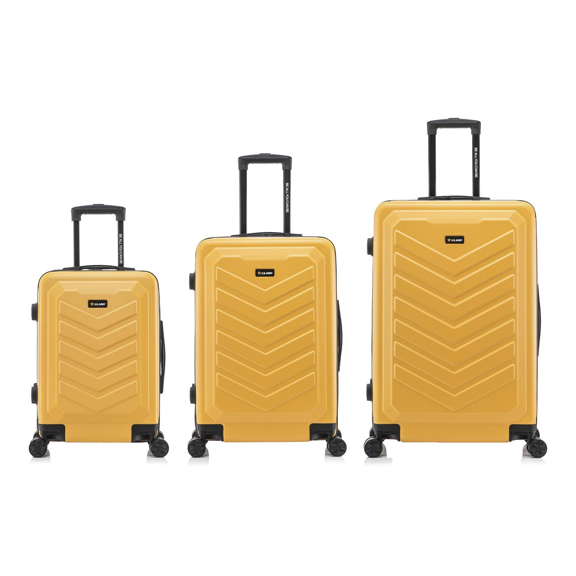 Alt View 2. US Army - FOX 3-Piece Luggage Set 20”/24”/28” - MUSTARD.