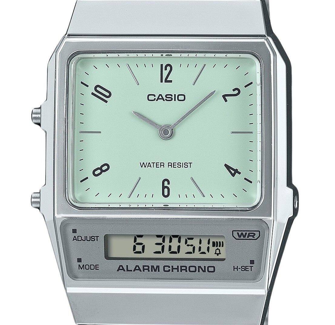 12 CASIO  
WATER RESIST  
6 3050 D)II  
MODE ALARM CHRONO H-SET  

ADJUST  
63050  
WR  
ALARM CHRONO  
H-SET