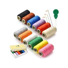 Singer - 12 Color Sewing Thread Kit with 350 Yards Per Spool