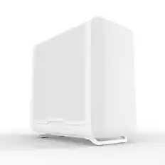 Front. HYTE - HYTE X50 Air Modern Performance ATX Mid-Tower PC Gaming Case - Snow White.
