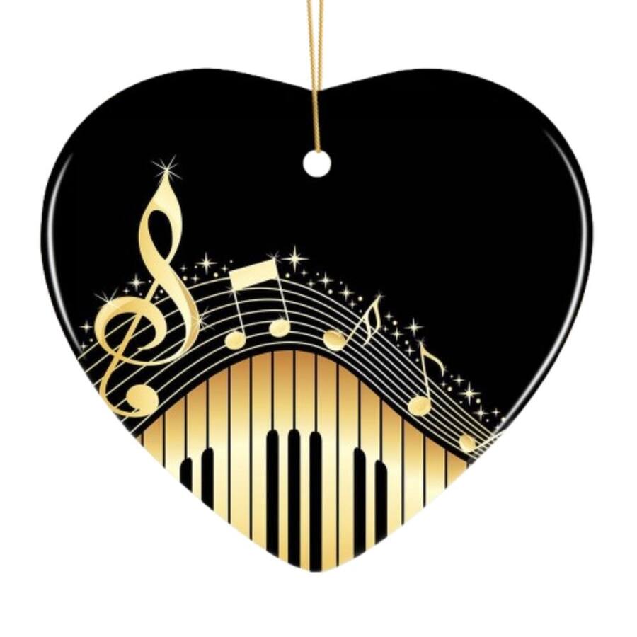 OrnamentallyYou Elegant Gold Music Note Piano Keys Ornament Multi ...