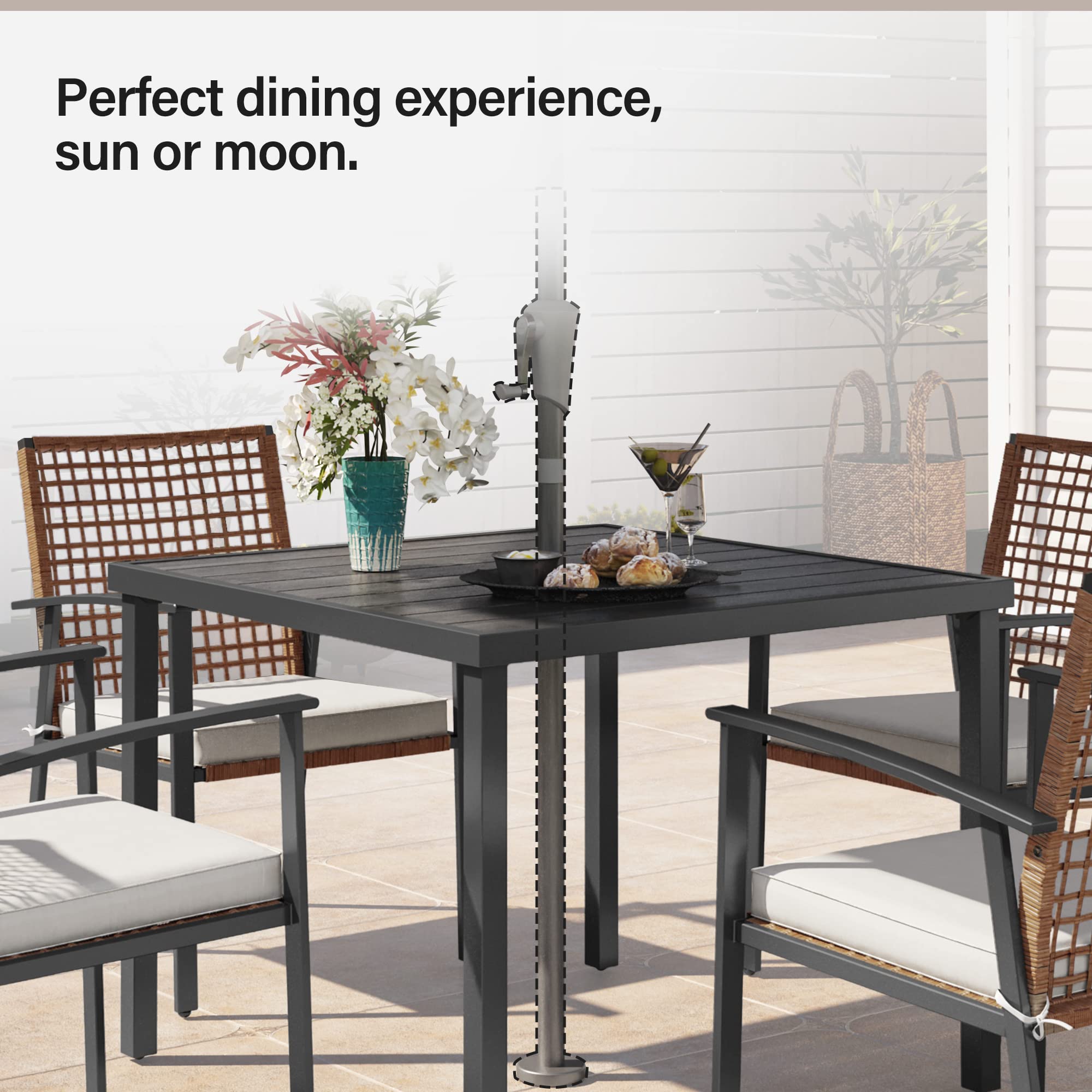 Perfect dining experience, sun or moon.