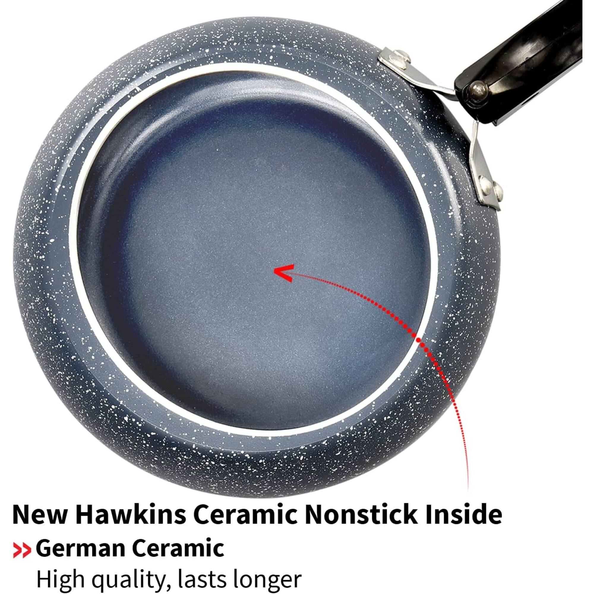 New Hawkins Ceramic Nonstick Inside  
German Ceramic  
High quality, lasts longer