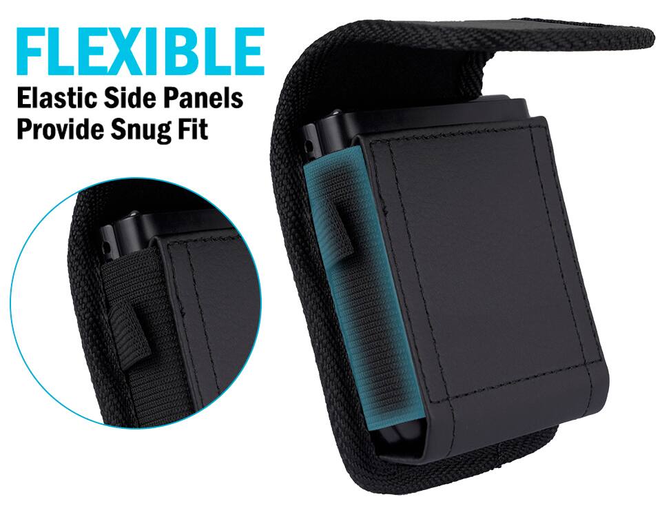 FLEXIBLE  
Elastic Side Panels Provide Snug Fit