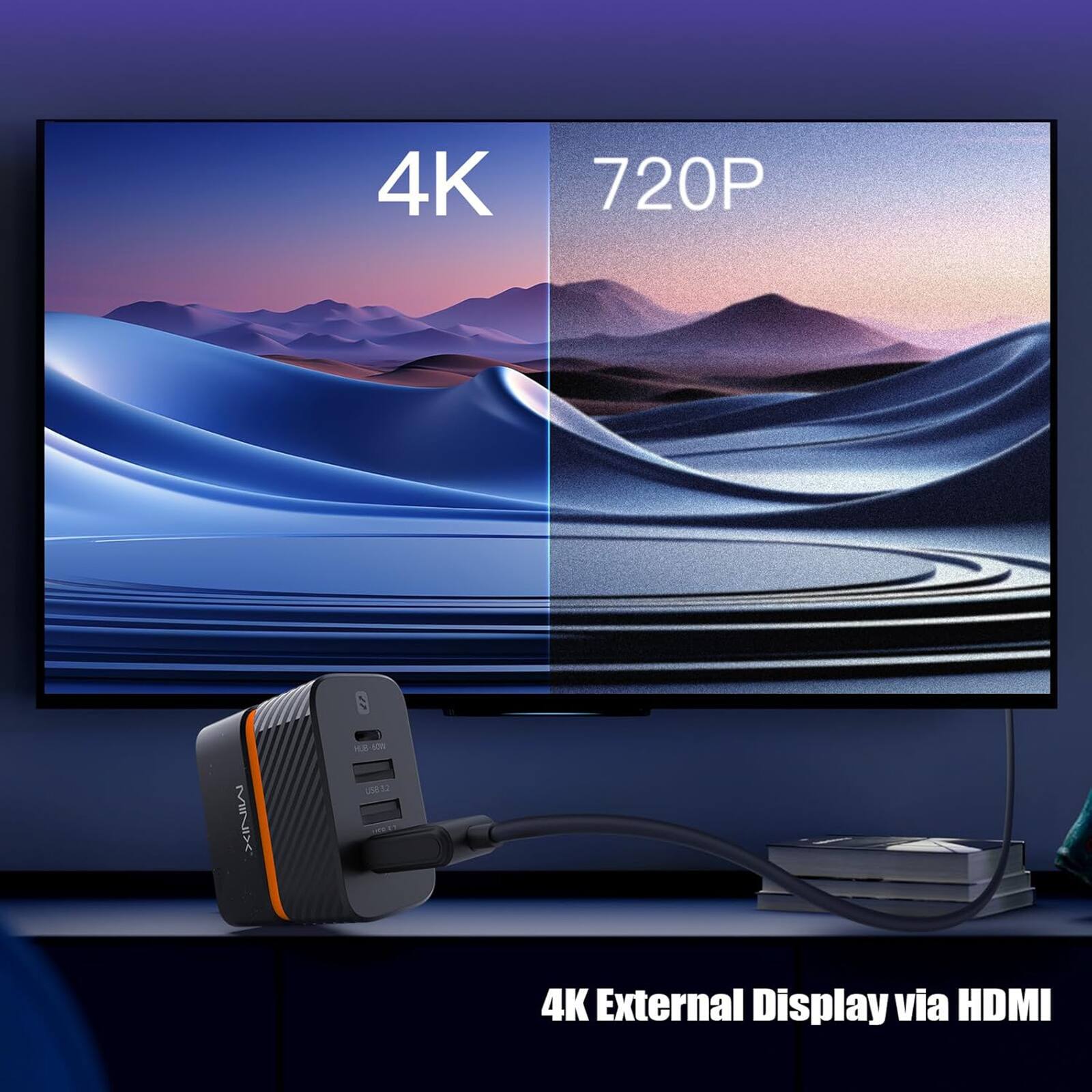 4K 720P S 100 ChE 4K External Display via HDMI