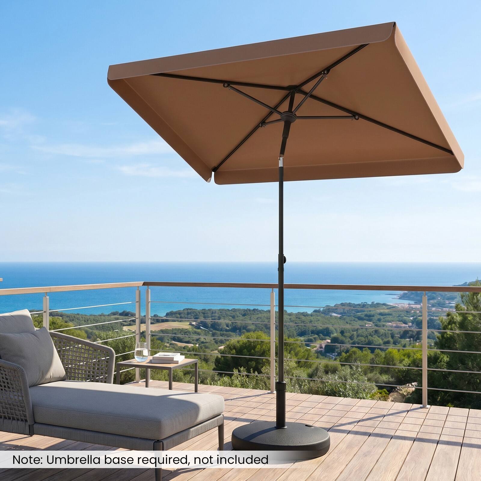 Note: Umbrella base required, not included