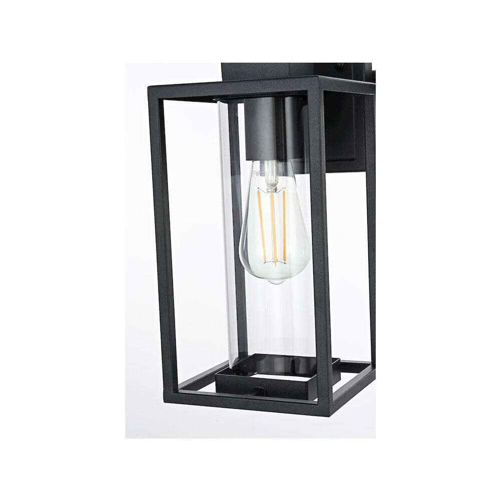 Alt View 2. Elegant Lighting - Memphis 7 inch Outdoor Pendant in Black - Black.