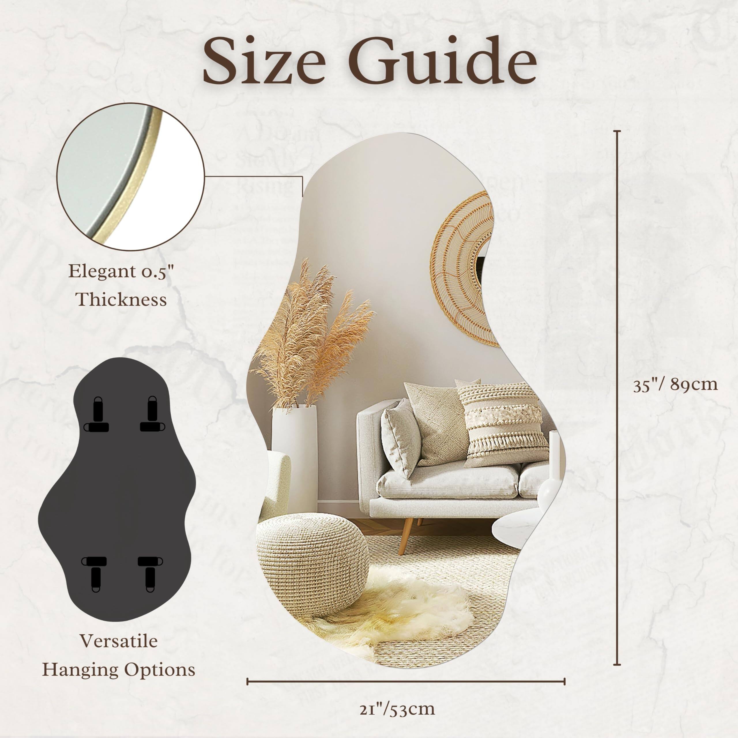 Size Guide

Elegant 0.5" Thickness

Versatile Hanging Options

35"/89cm

21"/53cm