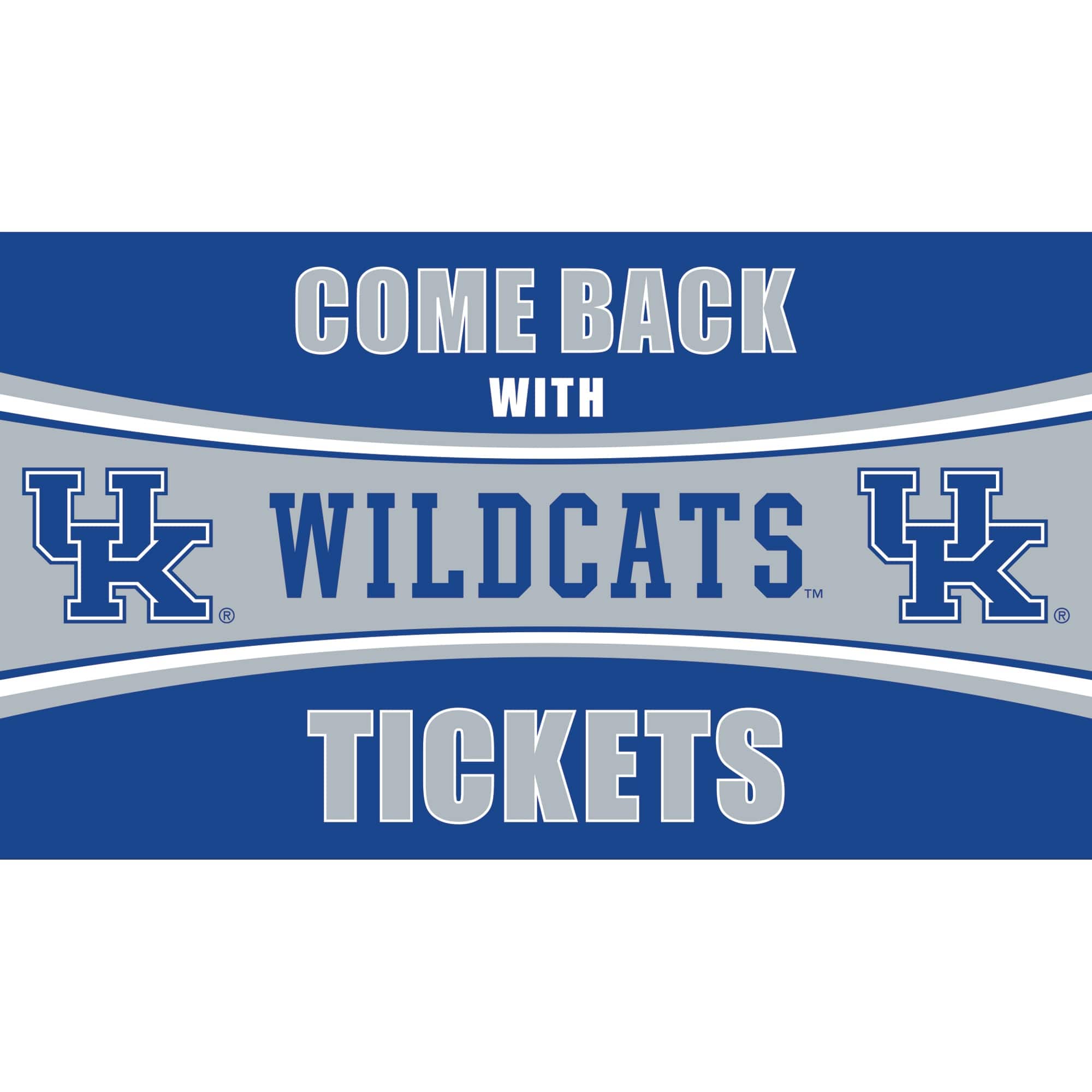Evergreen Enterprises - Kentucky Wildcats 28" x 16" Come Back With Tickets Door Mat - Multicolor
