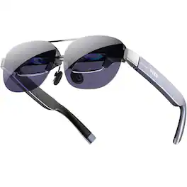TOZO - AR Glasses 160" Virtual Screen, 1800 Nits, 120Hz 1080P Micro-OLED, 2D/3D Switch, 47.5°Ultra-Wide FOV, iPhone/Android - Blue