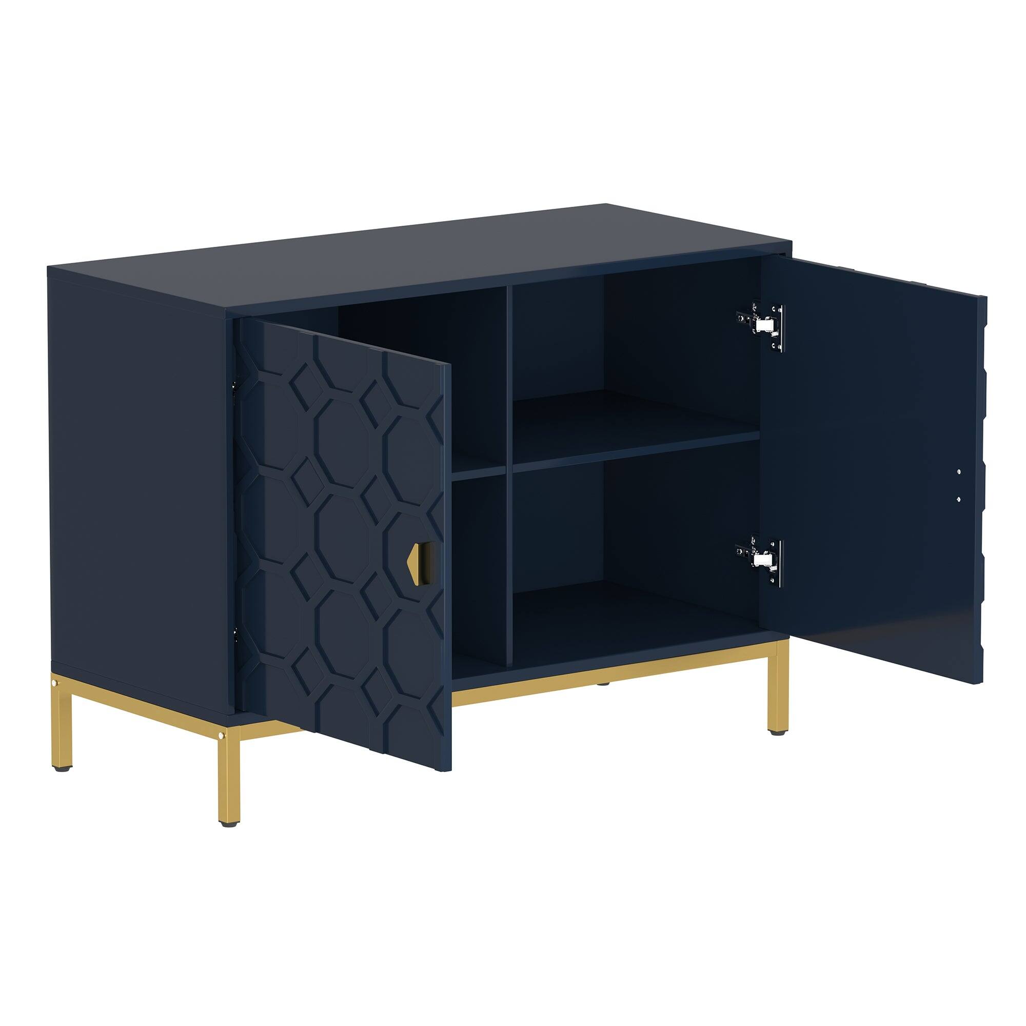 Alt View 7. Boyel Living - Freestanding Storage Cabinet 2-Door Accent Cabinet - Navy.