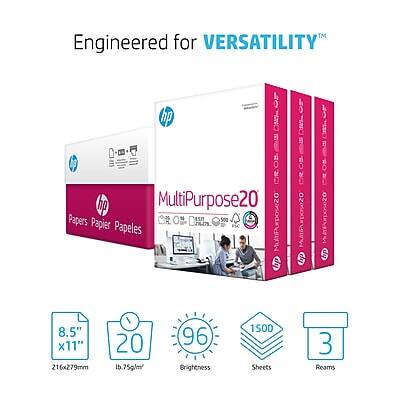Engineered for VERSATILITY™

MultiPurpose20 Papers Papier Papeles

8.5" x 11" (216 x 279mm)
20 lb. (75g/m²)
96 Brightness
1500 Sheets
3 Reams