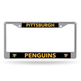 Rico Industries - Pittsburgh Penguins Lightweight Chrome Metal License Plate Frame - Multi